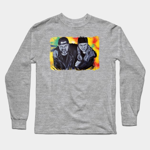 Jay and Silent Bob Long Sleeve T-Shirt by Lopan4000